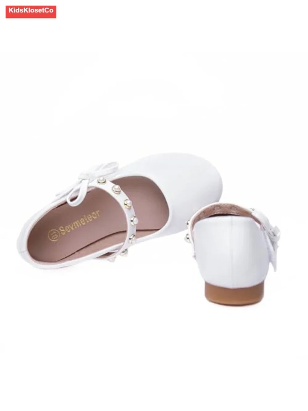 Girls Mary Jane Flat Dress Shoes Hook Loop Ballet Flats Sparkle Wedding Party